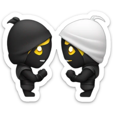 Ninja talking to another ninja sticker