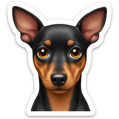 Miniature pinscher dog sticker