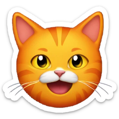 Orange cat at a rave  sticker