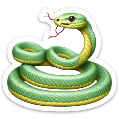 A pastel green snake sticker