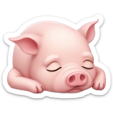 Piggy girl sleep sticker