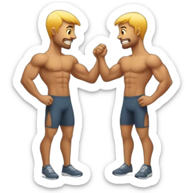 muscular person looking in the mirror but the reflection reflects a skinny person sticker