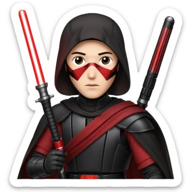 Darth Revan holding red lightsaber sticker