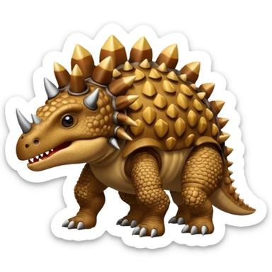 A brown ankylosaurus that doesn’t look mutated and actually looks like a normal ankylosaurus  sticker