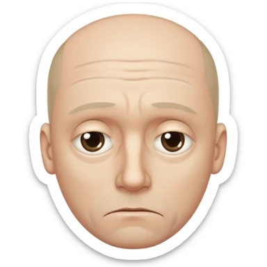 sad 42 year old man sticker