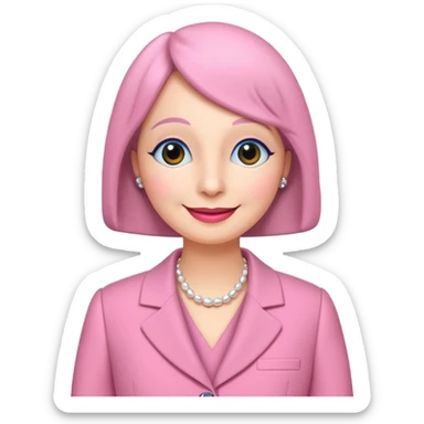 pingu mother wearing the pink chanel suit the Jackie kenddy wore sticker