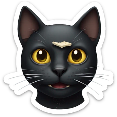 Black cat with a joint in mouth sticker