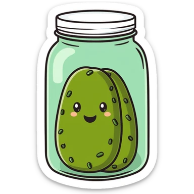 Pickle in a jar sticker