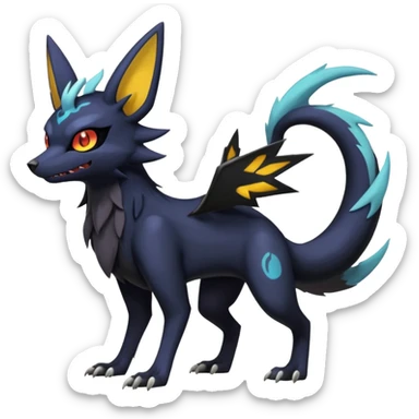 Spooky Nargacuga-Umbreon-Noibat-Noivern-Silvally-Pokémon-Fakémon-fusion (full body) sticker