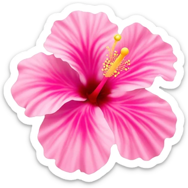 hibiscus flower pink sticker
