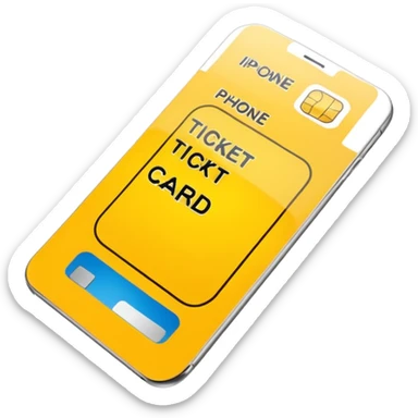 yellow ticket card iPhone sticker