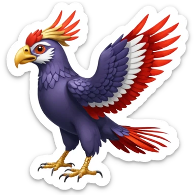 Braviary-Fakémon-hybrid-creature (full body)  sticker