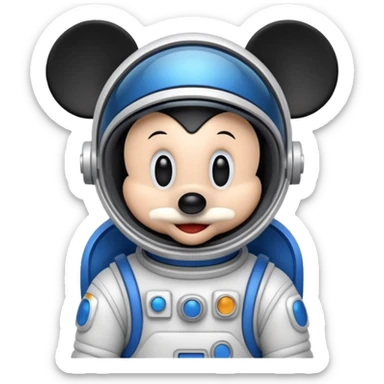 MICKEY DANS UN HABIT DE COSMONAUTE  sticker