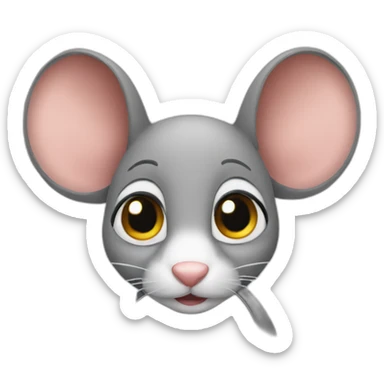 mouse bigger eyes sticker