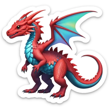 Dutch-Angel-Dragon-Salandit-Salamence-Drudigon-fusion-animal-creature, full body  sticker