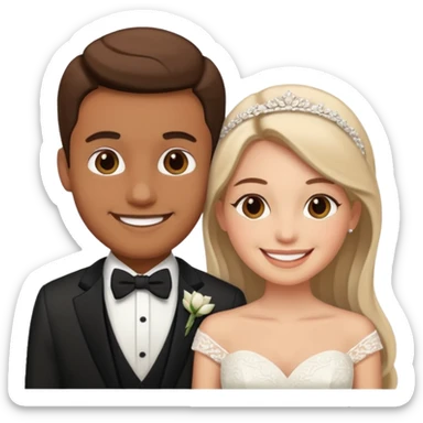 Wedding Modern Classic 2 people sticker