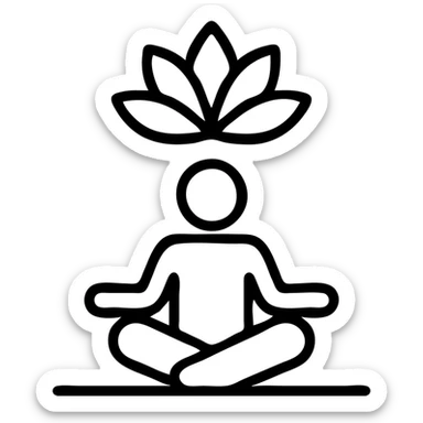 icon on the theme of yoga succulent classes.  sticker