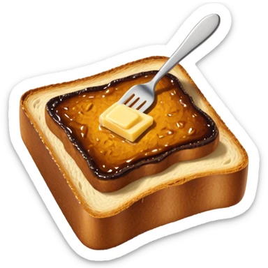vegemite on toast with a small butter knife sticker