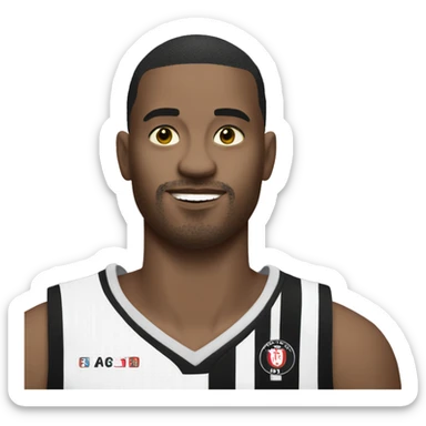 Creat me a Partizan basketball player with Partizan Belgrade jersey on sticker