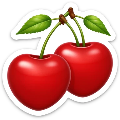 two cherries sticker