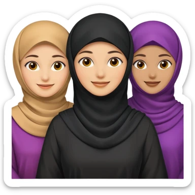 niqabi women group sticker