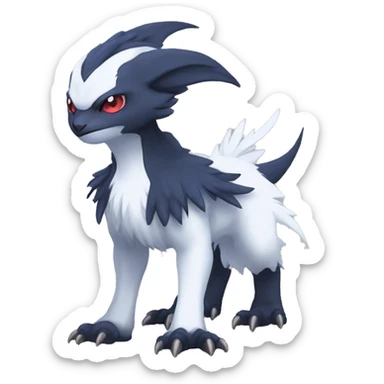 Edgy Cool Kawaii Baby Nargacuga-Absol-Pokémon Full Body Detailed High Quality sticker