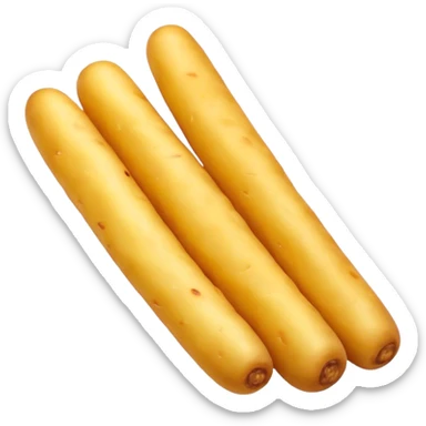 Yellow fried potato stick sticker