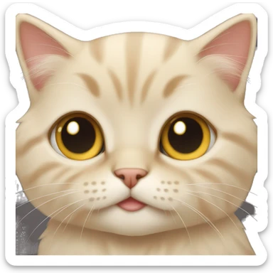 Cute beige extremely Persian kitten  sticker