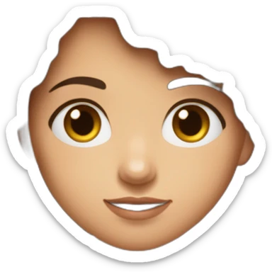 Fille brune cheveux lisses peau claire aux yeux bleus qui fait un câlin à son copain brun cheveux bouclé peau mate avec yeux marrons sticker