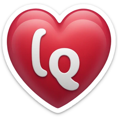 Heart with a Q in it sticker