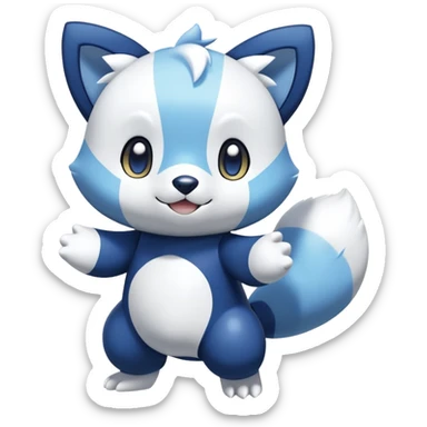 Shiny Meowstic-Oshawott-Hybrid (Full body) sticker