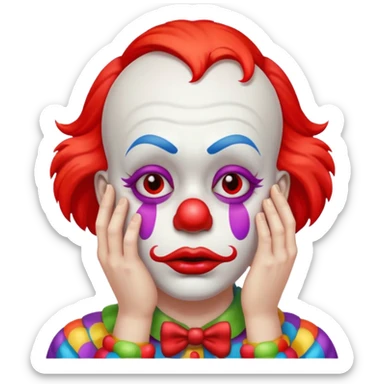 clown facepalm emoji sticker