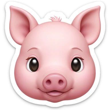 Cinematic Noble Piglet Portrait Emoji, Poised and regal, with a tiny, delicate build and a soft, smooth rosy-pink hide, deep-set soulful beady eyes, Simplified yet sharp and sophisticated features, highly detailed, glowing with a gentle, dignified glow, high shine, intelligent and endearing, stylized with an air of miniature nobility, focused and attentive, soft glowing outline, capturing the essence of a watchful and confident little piglet, so majestic it feels as though it could scamper out of the screen with effortless authority! sticker