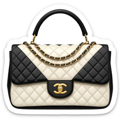 chanel bag color white with gold hardware sticker