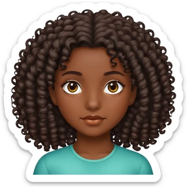 brazilian girl with curles sticker