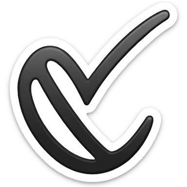 Una raya como ✔️ sticker