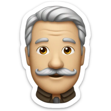 Un mec avec une moustache carré sticker