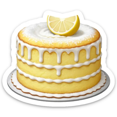 A delicious lemon cake emoji. sticker