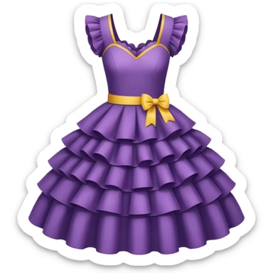 dress with ruffles sticker
