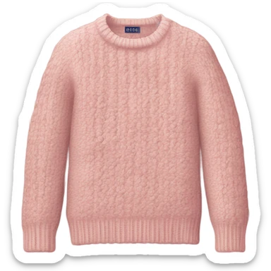 Knit sweater with dior design sticker