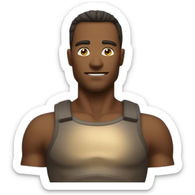 Homme bronzé qui fais exploser un pétard sticker