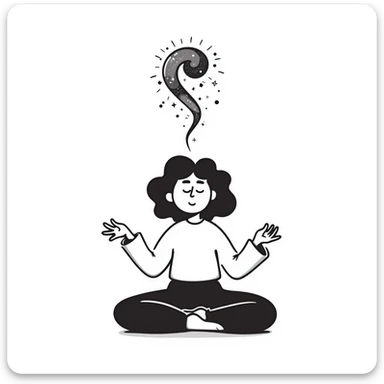 Person meditating with their spirit rising and merging with cosmic energy, spiritual ascension sticker