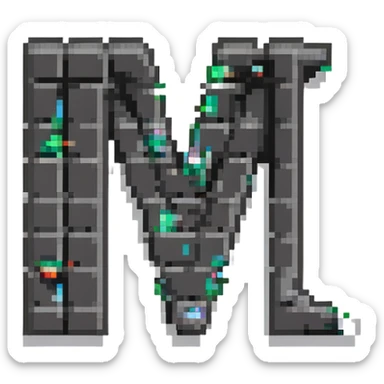 letter M sticker
