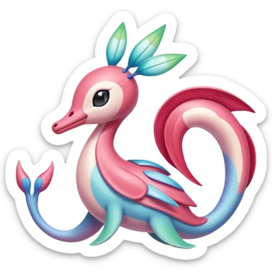 Colorful Exotic Meloetta-Milotic-Crsselia-Primarina-Kirby-Fakémon-creature-hybrid sticker