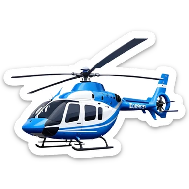 Eurocopter EC135 - Airbus Helicopters (Model Year: 2020) (Iconic colour: Blue and white) sticker
