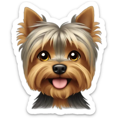 Cute little Yorkshire Terrier sticker