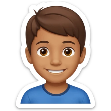 A 6 year old mexican boy with brown hair sticker