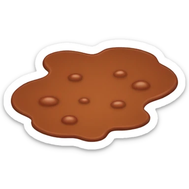 Red brown toy puddle  sticker