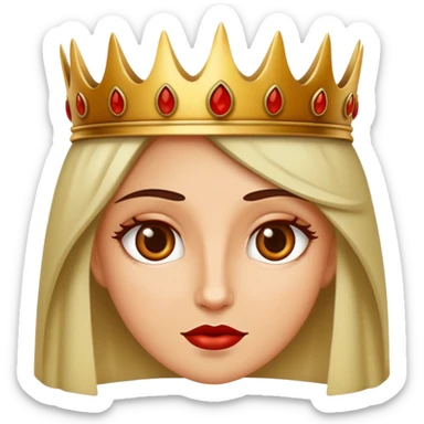 Fatine in cui una bionda con gli occhi verdi, una castana, una mora e una rossa con gli occhi marroni che mandano un bacetto con la corona in testa sticker