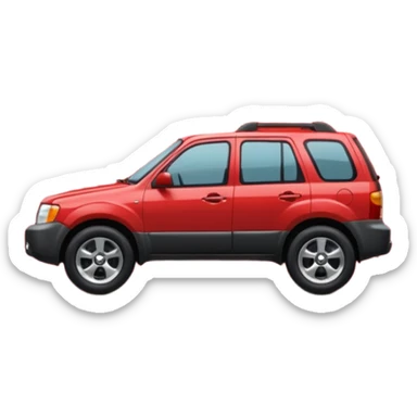 A **simple emoji-style icon** of a **red multipocket folder**, clean and minimal, with **layered inner tabs**, subtle shading, and a **small red Mazda Tribute car symbol** on the front.
 sticker